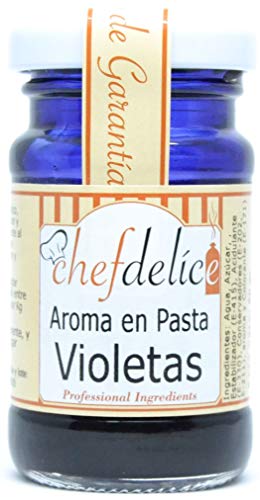 Chefdelice - Aroma en Pasta Violetas - Concentrado Aromático que Proporciona Sabor y Color Violeta - Ideal para Reposteria - 50 Gramos