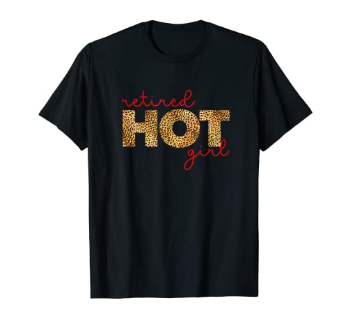 Chica caliente jubilada divertida retro novia leopardo guepardo impresión Camiseta