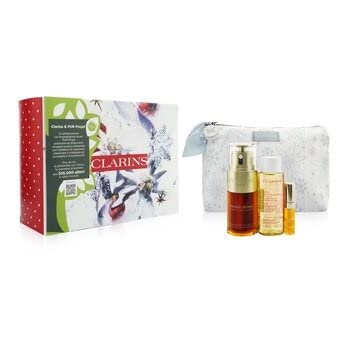 CLARINS DOUBLE SERUM 30 ML + ACEITE LIMPIADOR 50 ML + LIP COMFORT OIL 01 2.8 ML + NECESER SET REGALO