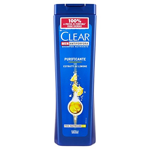 Clear Men Champú anticaspa nutritivo con extracto de limón, 250 ml