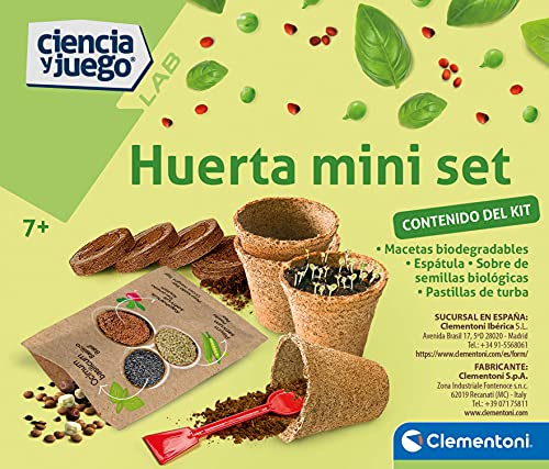 Clementoni - Mini Set - Huerta Mini Set - juego científico a partir de 7 años, juguete en español (55402)