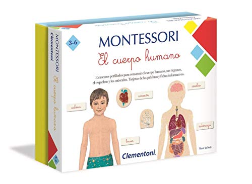 Clementoni - Montessori -Juguete educativo El Cuerpo Humano(55292)