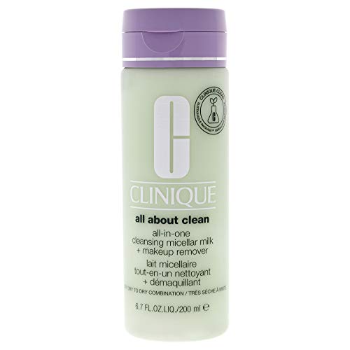 Clinique All About Clean Leche Micelar Limpiadora Todo en Uno + Desmaquillante Tipo I, 200 ml