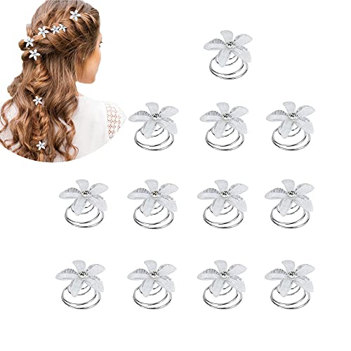 Clip en Espiral Blanca, Horquilla en Espiral, Cristal con Forma de Espiral, Horquilla Transparente para Bodas, Pinza para el Pelo Trenzado, Se Utiliza para Peinados de Novia.