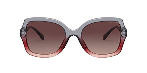 Coach Gafas de Sol HC 8295 Grey Red/Brown Shaded 56/21/140 mujer