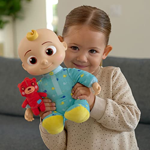 Cocomelon: Muñeco de Peluche JJ Musical Dulce Sueños para Todas Las Edades (Bandai WT80114)