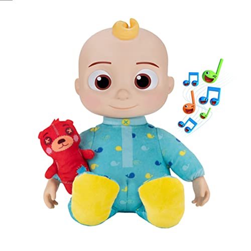 Cocomelon: Muñeco de Peluche JJ Musical Dulce Sueños para Todas Las Edades (Bandai WT80114)