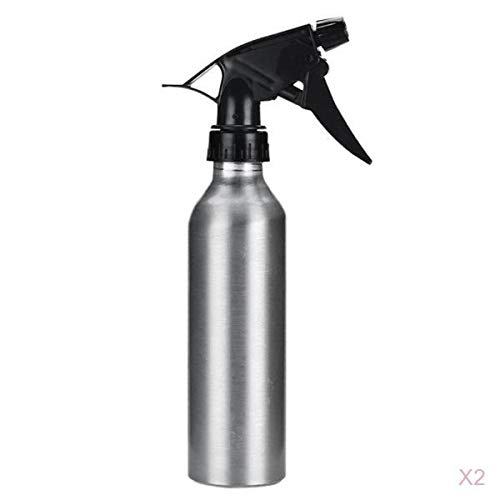 Colcolo 2 Paquetes de Botella de Spray para Peinar El Cabello, Contenedor de Pulverizador Recargable para Jardinería - Plata