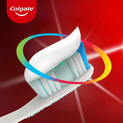 Colgate Total Blanqueador, Pasta de dientes blanqueante con Ingredientes Antibacterianos , Pack 4 Uds x 75ml