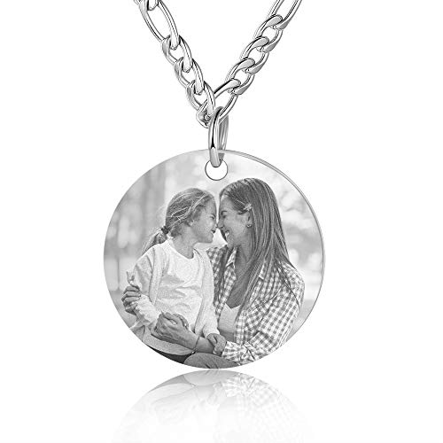 Collar de Foto Personalizado con Flor de Nacimiento y Collar con Grabado de 6 Nombres Regalo Familiar Madre Para el día de La Madre Cumpleaños Navidad