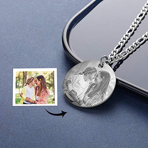 Collar de Foto Personalizado con Flor de Nacimiento y Collar con Grabado de 6 Nombres Regalo Familiar Madre Para el día de La Madre Cumpleaños Navidad