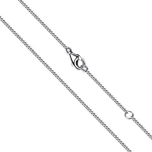 Collar Mujer Cadena Plata 925, OSTAN Cadena Barbada 1.3 mm - largo 40 45 50 55 60 cm