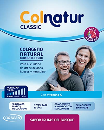 Colnatur Classic Frutos del Bosque - Colágeno con Vitamina C para Huesos y Articulaciones, 300g