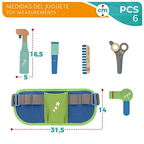 ColorBaby WOOMAX 49303 - Woomax-Set peluquería Madera +3a