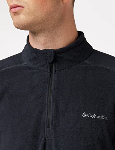 Columbia Klamath Range II Half Zip, Forro polar con media cremallera Hombre, Negro (BLACK), L