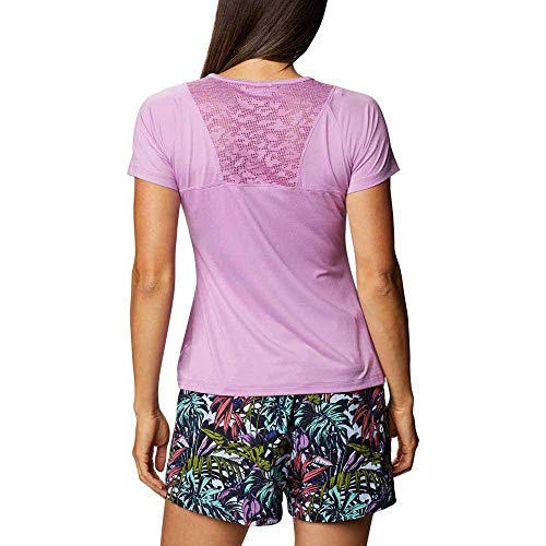 Columbia Peak To Point Camiseta técnica de Manga Corta, Mujer, Rosa (Blossom Pink Heather), XS