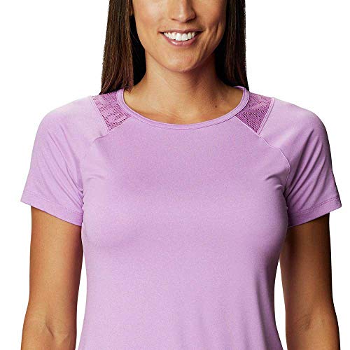 Columbia Peak To Point Camiseta técnica de Manga Corta, Mujer, Rosa (Blossom Pink Heather), XS