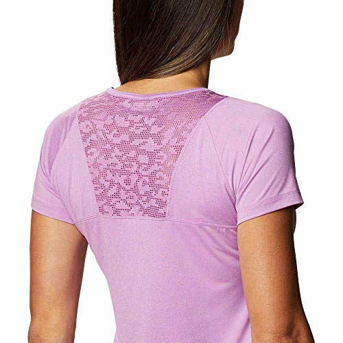 Columbia Peak To Point Camiseta técnica de Manga Corta, Mujer, Rosa (Blossom Pink Heather), XS