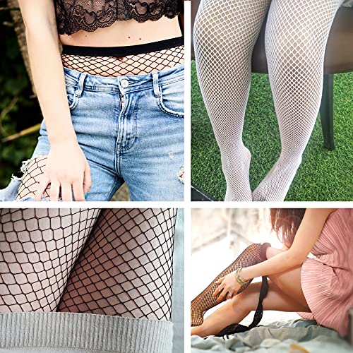 Comius Sharp Medias de Rejilla, 6 Pares Medias de Rejilla de Red Calcetines de Rejilla para Mujer Fishnet Tights Talla única