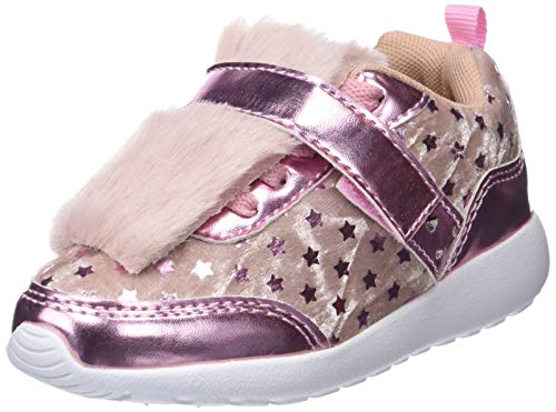 Conguitos Deportivo Terciopelo con Luz, Zapatos de Cordones Oxford Niña, Rosa (Rosa 11), 31 EU