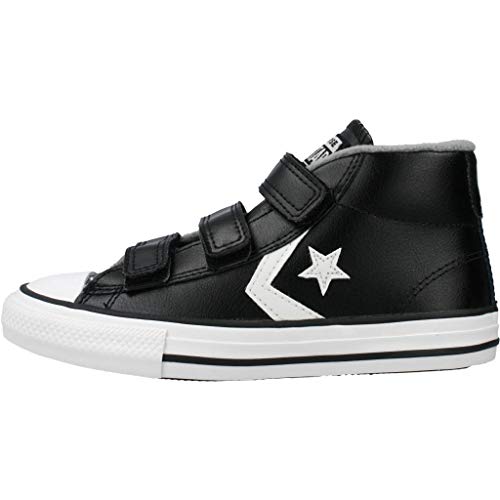 Converse Lifestyle Star Player 3V Mid, Zapatillas Altas Unisex Niños, Negro (Black/Mason/Vintage White 001), 30 EU