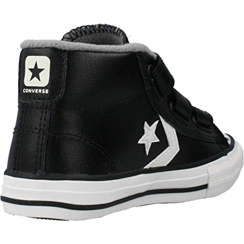 Converse Lifestyle Star Player 3V Mid, Zapatillas Altas Unisex Niños, Negro (Black/Mason/Vintage White 001), 30 EU