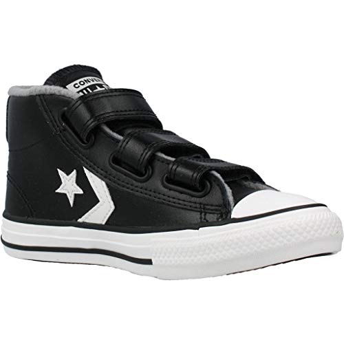 Converse Lifestyle Star Player 3V Mid, Zapatillas Altas Unisex Niños, Negro (Black/Mason/Vintage White 001), 30 EU