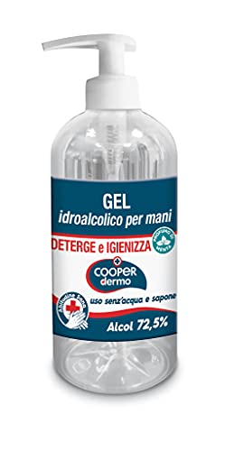 Cooper Protect Dermo Gel Higienizante de Manos, Gel Hidroalcohólico, 72.5% de Alcohol, Sin Agua Ni Jabón, Aroma Menta, Protección para Toda Tu Familia, 500ml