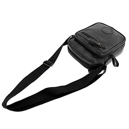 Coronel Tapiocca Hombre, Bolso Bandolera elegante de Piel Sintetica, Negro