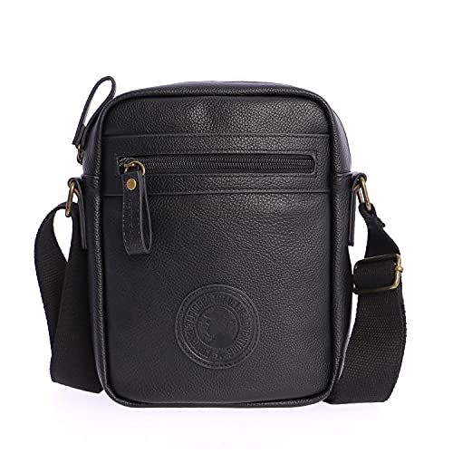 Coronel Tapiocca Mano para Hombre, Bolso Bandolera, Negro, Normal