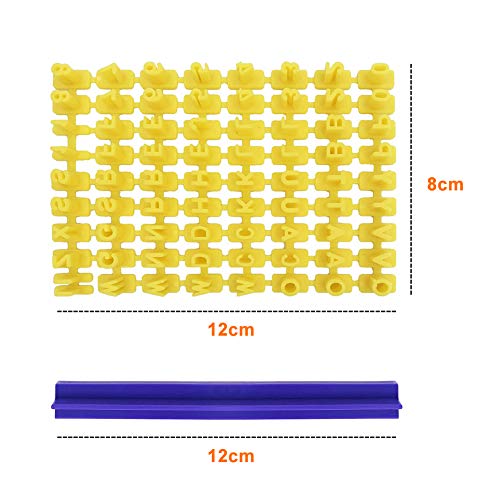 Cortador Galletas Letras Numeros, XCOZU Cortadores Galletas Letras/Sellos para Galletas Fondant Reposteria, Moldes Galletas Letras Numeros（72 Letras）
