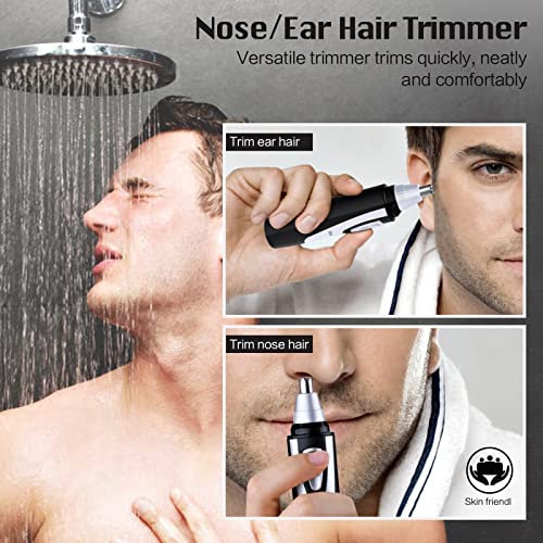 Cortapelos Nariz y Oreja - Profesional Nose Hair Trimmer sin Dolor Cuchillas de Acero Inoxidable Recortador de Vello Facial, Nariz y Orejas