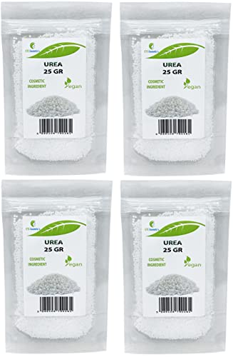 Cosmético urea – 25/50/100 gr – adecuado para cremas, lociones, geles, líquidos, productos de limpieza incluyendo champús y lavado de cuerpo, tratamiento de piel seca, skaly y agrietada (100 Gr)