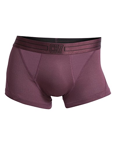 CR7 – Calzoncillos Tipo bóxer Ajustados de Cristiano Ronaldo, Hombre, Enganliegende Boxershorts Fashion Trunk Mesh, Morado, Extra-Small