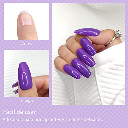 Creamify Esmaltes Semipermanentes de Uñas en Gel UV LED -8 Colores Esmaltes de Uñas en Gel 8pcs Kit de Esmaltes de Uñas 8ml (Serie Purple Magic Wonderland)