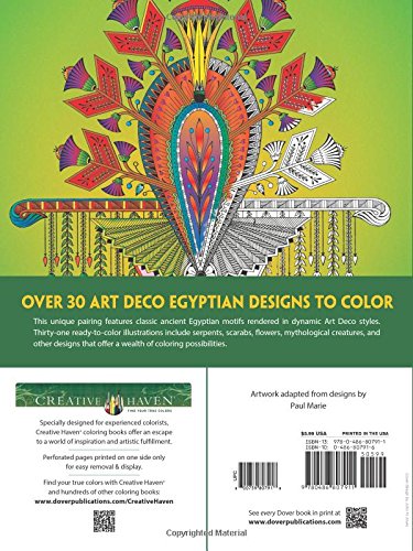 Creative Haven Art Deco Egyptian Designs Coloring Book