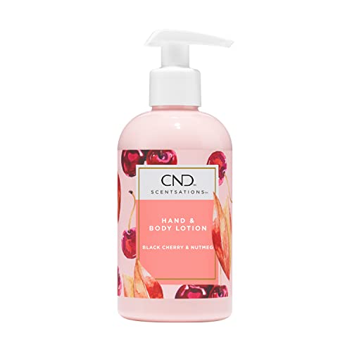 Creative Nail Design Moisturizing Lotion Scentsations Negro cereza y nuez moscada - para manos y cuerpo - perfume de cerezo negro y nuez moscada 245 ml