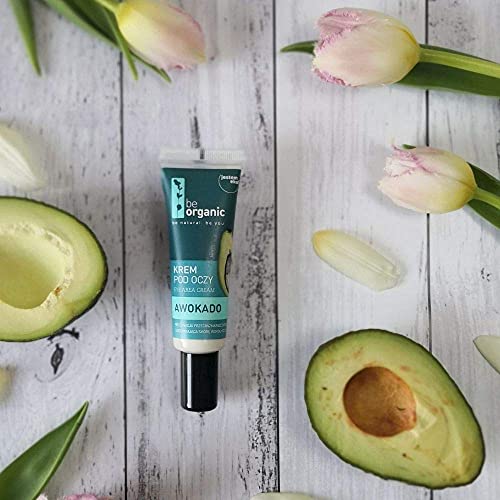 Crema contorno de los ojos de aguacate de Be Organic, 30 ml, reafirmante natural y efecto antienvejecimiento, 98 % ingredientes de origen natural. Vegana, hipoalergénica.