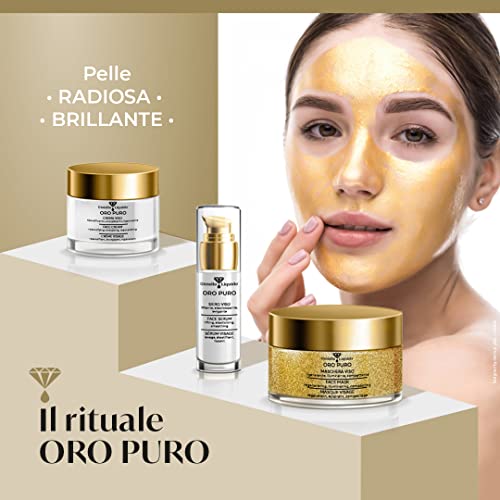 Crema Facial Para Pieles Maduras Efecto Lifting Inmediato - Con Oro Coloidal, Acido Hialuronico Antiedad, Betaína Y Agua De Rosa De Damasco 50Ml