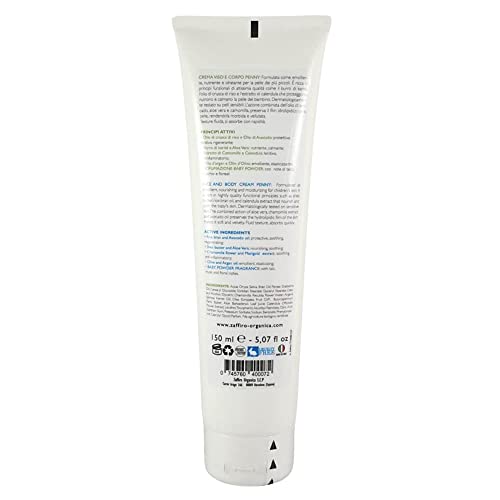 Crema Facial y Corporal Hidratante Niños ecológica con Aceites Orgánicos y Flores de Manzanilla, emoliente y calmante, Dermatológicamente testado en pieles sensibles 150ml