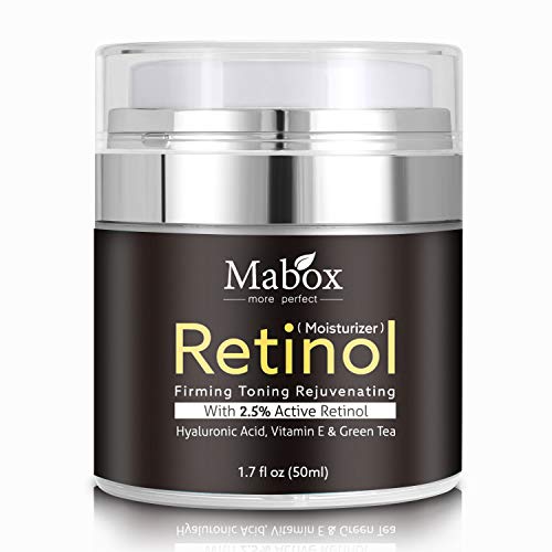 Crema hidratante con retinol para el área de la cara y los ojos 1.7 oz: con retinol, ácido hialurónico, vitamina E y té verde. Crema Hidratante Noche y Día