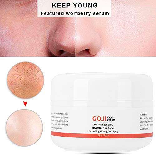 Crema hidratante de 100 ml, crema facial antiarrugas y antienvejecimiento con bayas de Goji