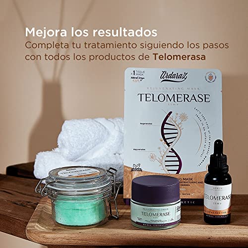 Crema Hidratante Facial Mujer Rejuvenecedora con Telomerasa y Acido Hialuronico, Crema antiarrugas mujer de día y de noche con 95.80% de ingredientes naturales. Ardaraz