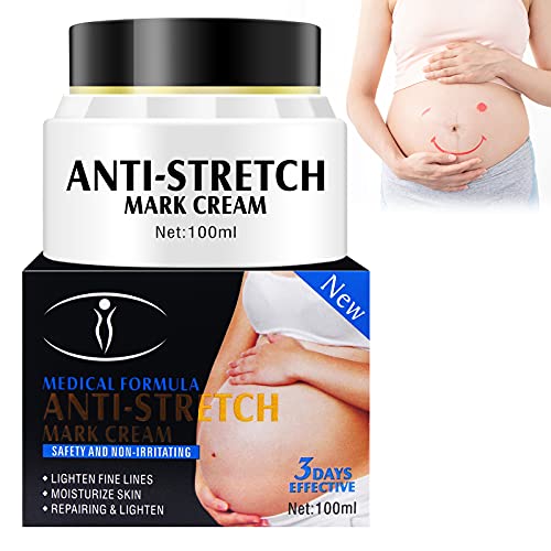 Crema para Estrías, Crema Antiestrias Embarazo, Anti-estrías Posparto Para Diluir Las Estrías, Reparar La Crema Corporal Hidratante Abdominal