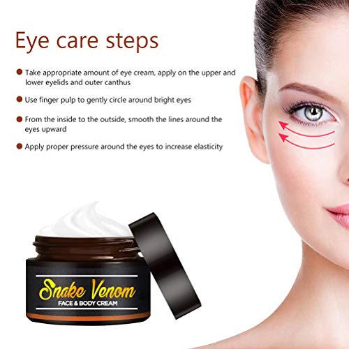 Crema para ojos Veneno de serpiente Crema para ojos Reafirmante Hidratante Aligeramiento Líneas finas Crema para los ojos Delicias para los ojos Mejora el suero Elimina las ojeras Crema antiarrugas