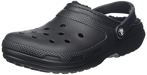 Crocs Classic Lined Clog, Zuecos Unisex Adulto, Black/Black, 39/40 EU