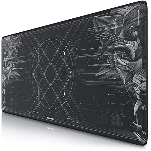 CSL – XXL Speed Gaming Alfombrilla de ratón Titanwolf 900 x 400 mm – XXL Mousepad – Base de Mesa Grande – Mejora la precisión y la Velocidad