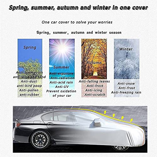 Cubre Coches Exterior Cubierta de coche cubierta impermeable compatible con HUMMER H2, forro de algodón fácil de poner, propósito for contra nieve, lluvia y granizo, excrementos de aves, accesorios al