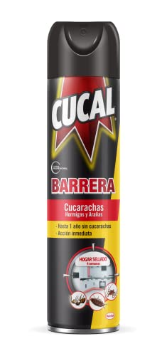 Cucal Barrera Cucarachas, Hormigas y Arañas 400ml, Hogar sellado 4 semanas, insecticida en formato aerosol contra insectos rastreros