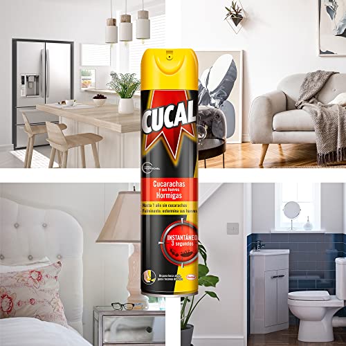 Cucal Insecticida Aerosol Instant contra Cucarachas, Hormigas y sus nidos 750ml, insecticida para insectos rastreros eficaz en 3 segundos